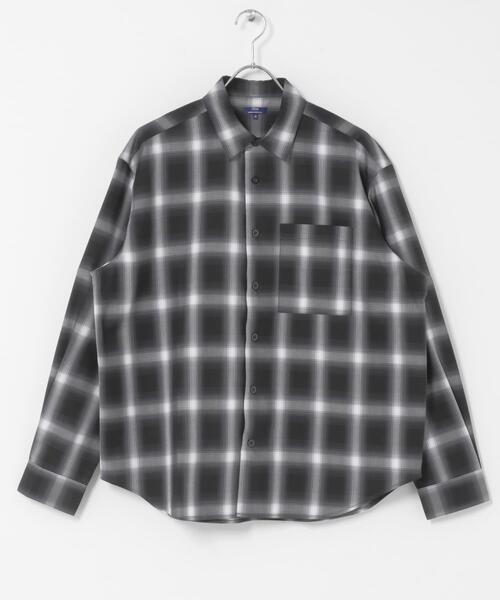ITEMS URBANRESEARCH(アイテムズ アーバンリサーチ)の「オンブレチェックレギュラーカラーライトシャツ(シャツ/ブラウス・メンズ・ブラック/ブルー/ベージュ・MEDIUM/LARGE)」の12枚目の写真