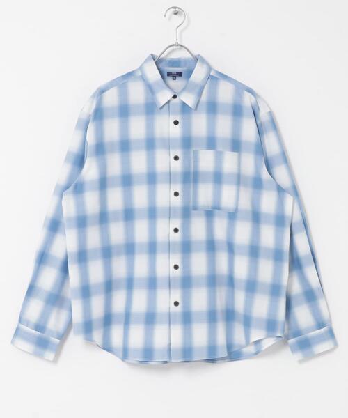 ITEMS URBANRESEARCH(アイテムズ アーバンリサーチ)の「オンブレチェックレギュラーカラーライトシャツ(シャツ/ブラウス・メンズ・ブラック/ブルー/ベージュ・MEDIUM/LARGE)」の21枚目の写真
