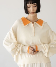 LOWRYS FARM | バイカラーニットポロＬＳ 661937(ニット/セーター)