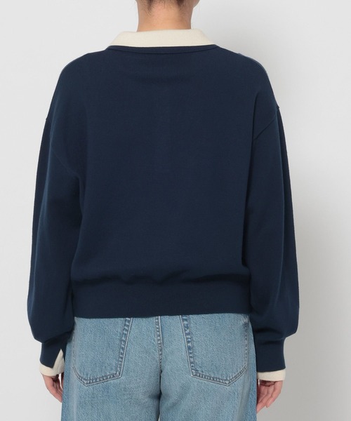 LOWRYS FARM（ローリーズファーム）の「バイカラーニットポロＬＳ 661937（ニット/セーター・レディース・アイボリー/グリーン/ネイビー/グレー・FREE）」の15枚目の写真