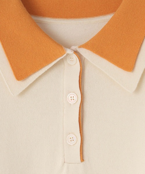 LOWRYS FARM（ローリーズファーム）の「バイカラーニットポロＬＳ 661937（ニット/セーター・レディース・アイボリー/グリーン/ネイビー/グレー・FREE）」の21枚目の写真