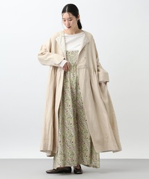 studio CLIP（スタディオクリップ）の「《natural by clip》リネンツイルワンピースコート（ノーカラーコート）」