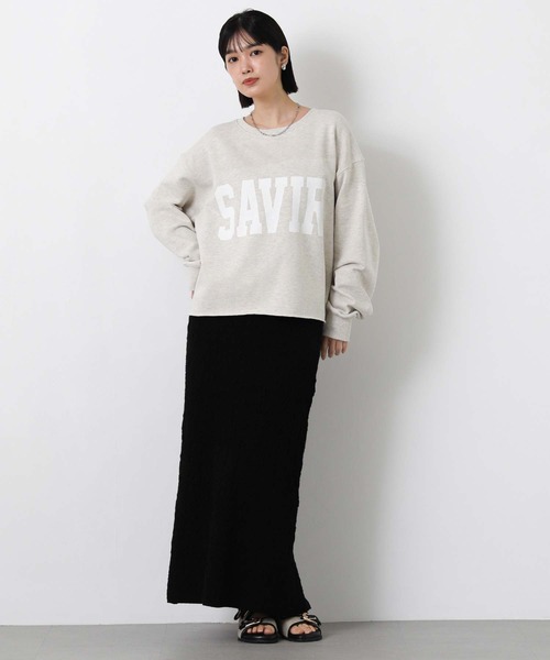 Gready Brilliant（グレディブリリアン）の「裏毛ＳＡＶＩＲロゴスウェット（スウェット・レディース・トップグレー/モカ・38）」の3枚目の写真