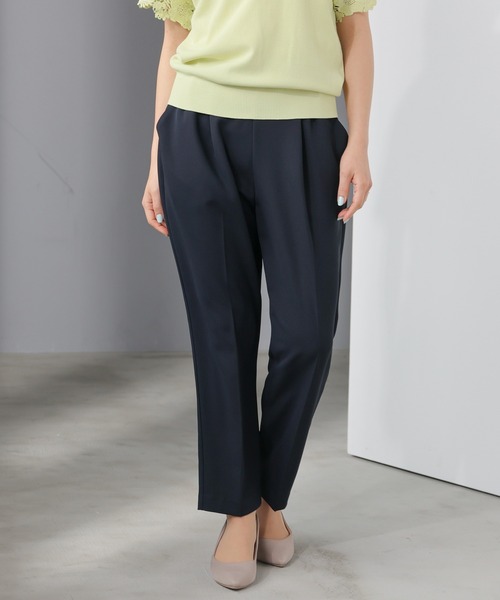 GLACIER lusso（グラシアルッソ）の「【美冷・接触冷感・イージーケア】イージーテーパードパンツ（スラックス・レディース・ブラック/グリーン/ネイビー/ベージュ・LL/S/M/L）」の4枚目の写真