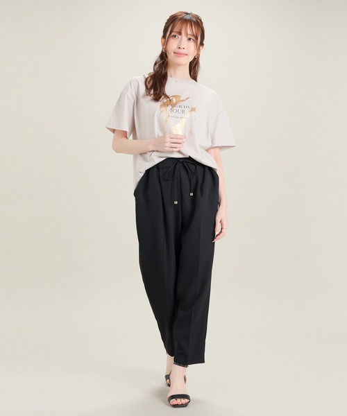 GLACIER lusso（グラシアルッソ）の「【美冷・接触冷感・イージーケア】イージーテーパードパンツ（スラックス・レディース・ブラック/グリーン/ネイビー/ベージュ・LL/S/M/L）」の6枚目の写真