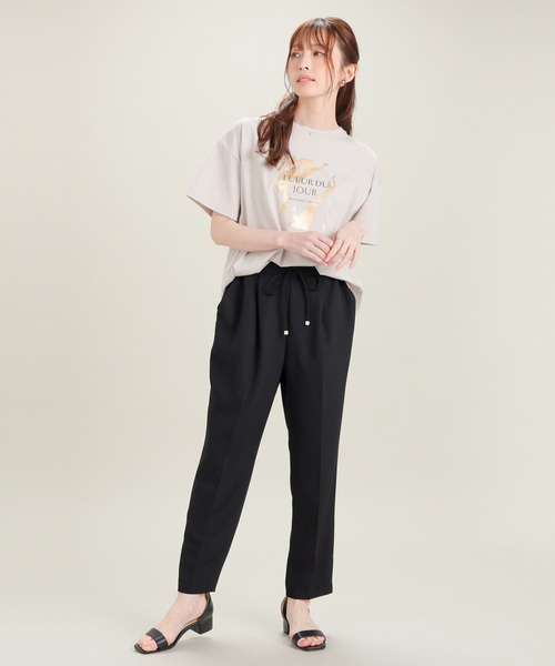 GLACIER lusso（グラシアルッソ）の「【美冷・接触冷感・イージーケア】イージーテーパードパンツ（スラックス・レディース・ブラック/グリーン/ネイビー/ベージュ・LL/S/M/L）」の7枚目の写真