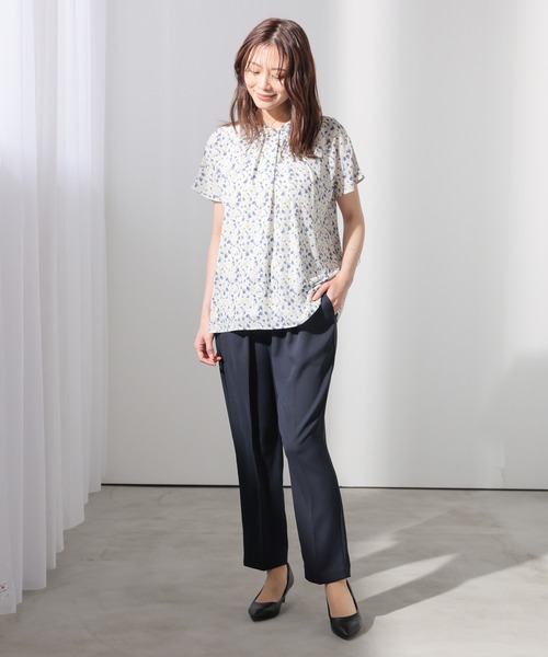 GLACIER lusso（グラシアルッソ）の「【美冷・接触冷感・イージーケア】イージーテーパードパンツ（スラックス・レディース・ブラック/グリーン/ネイビー/ベージュ・LL/S/M/L）」の15枚目の写真