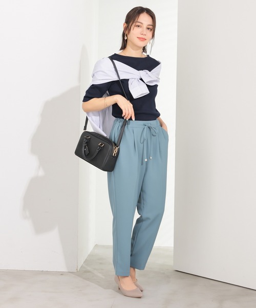 GLACIER lusso（グラシアルッソ）の「【美冷・接触冷感・イージーケア】イージーテーパードパンツ（スラックス・レディース・ブラック/グリーン/ネイビー/ベージュ・LL/S/M/L）」の18枚目の写真