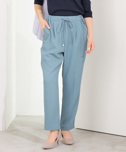 GLACIER lusso（グラシアルッソ）の「【美冷・接触冷感・イージーケア】イージーテーパードパンツ（スラックス・レディース・ブラック/グリーン/ネイビー/ベージュ・LL/S/M/L）」の20枚目の写真