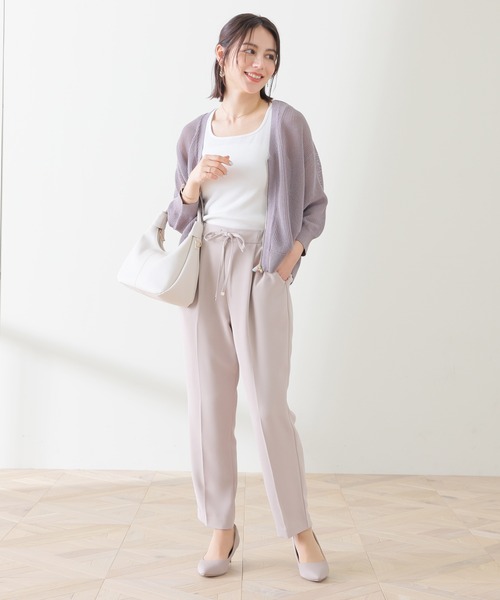 GLACIER lusso（グラシアルッソ）の「【美冷・接触冷感・イージーケア】イージーテーパードパンツ（スラックス・レディース・ブラック/グリーン/ネイビー/ベージュ・LL/S/M/L）」の21枚目の写真