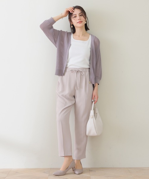 GLACIER lusso（グラシアルッソ）の「【美冷・接触冷感・イージーケア】イージーテーパードパンツ（スラックス・レディース・ブラック/グリーン/ネイビー/ベージュ・LL/S/M/L）」の22枚目の写真