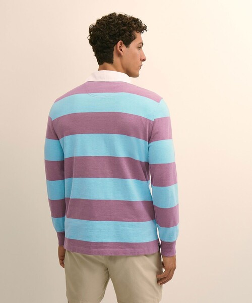 BROOKS BROTHERS（ブルックスブラザーズ）の「コットンジャージー　GFロゴ　ラグビーシャツ（ポロシャツ・メンズ・ブルー/グリーン・LARGE/MEDIUM/SMALL/X-LARGE）」の5枚目の写真