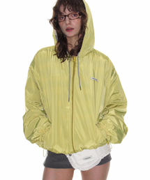 CRANK（クランク）の「リバーシブルストライプフードバイカラージャケット_イエロー（ナイロンジャケット）」