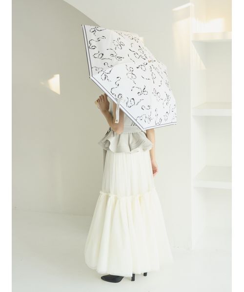 SNIDEL(スナイデル)の「【SNIDEL×PROTECT U】晴雨兼用折り畳み日傘(折りたたみ傘・レディース・ホワイト/ピンク/ライトピンク・F)」の8枚目の写真