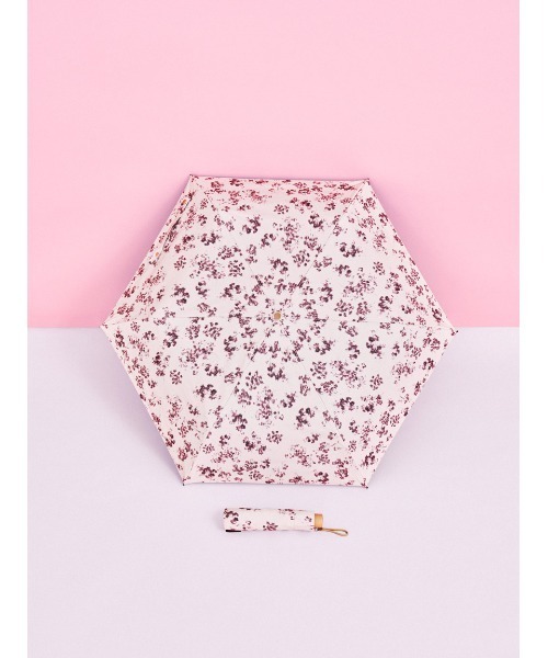 SNIDEL(スナイデル)の「【SNIDEL×PROTECT U】晴雨兼用折り畳み日傘(折りたたみ傘・レディース・ホワイト/ピンク/ライトピンク・F)」の1枚目の写真