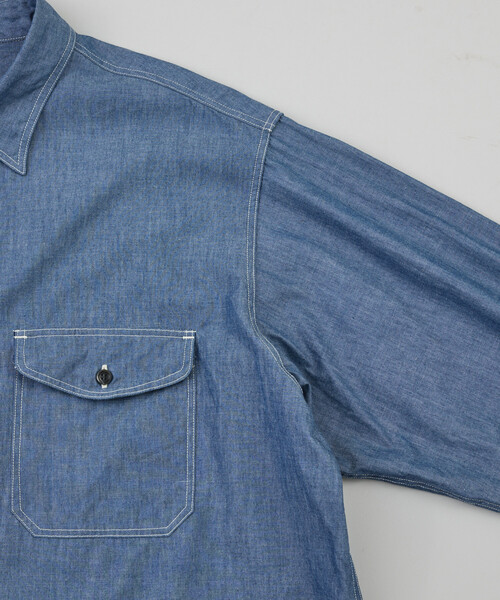 FILSON(フィルソン)の「FILSON/フィルソン 【Japan Exclusive】Chambray Work Shirt Indigo Produced by 金子恵治(シャツ/ブラウス・メンズ・ネイビー・X-LARGE/LARGE/MEDIUM)」の7枚目の写真