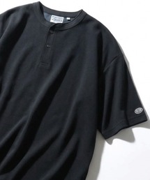 2026SS DISCUS/ディスカス COOLMAX ミニワッフル オーバーサイズ ヘンリーネック半袖Tシャツ レディース メンズ