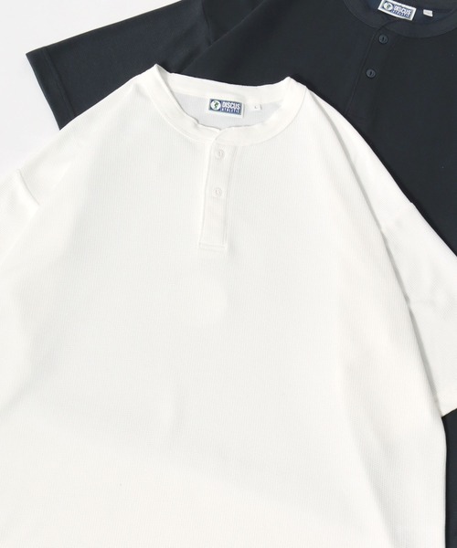 DISCUS(ディスカス)の「2026SS DISCUS/ディスカス COOLMAX ミニワッフル オーバーサイズ ヘンリーネック半袖Tシャツ レディース メンズ(Tシャツ/カットソー・メンズ・スミクロ/ホワイト/ブルー/ブラック・XL/L/M)」の19枚目の写真