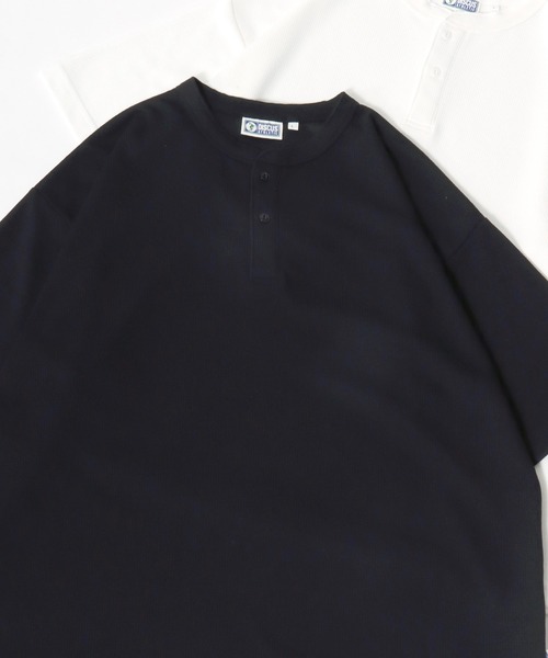 DISCUS(ディスカス)の「2026SS DISCUS/ディスカス COOLMAX ミニワッフル オーバーサイズ ヘンリーネック半袖Tシャツ レディース メンズ(Tシャツ/カットソー・メンズ・スミクロ/ホワイト/ブルー/ブラック・XL/L/M)」の22枚目の写真