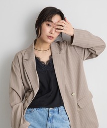 Futier land（フューティアランド）の「【セットアップ対応】ストライプテーラードジャケット（テーラードジャケット）」