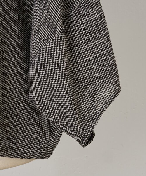 BEARDSLEY（ビアズリー）の「ハーフスリーブツイードジャケット（テーラードジャケット・レディース・ブラック/ベージュ・FREE）」の10枚目の写真