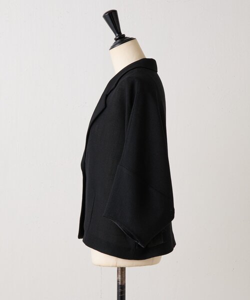 ビアズリー beardsley ハーフスリーブツイードジャケット ビアズリー BEARDSLEY ハーフスリーブツイードジャケット （black