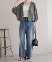 ハーフスリーブツイードジャケット