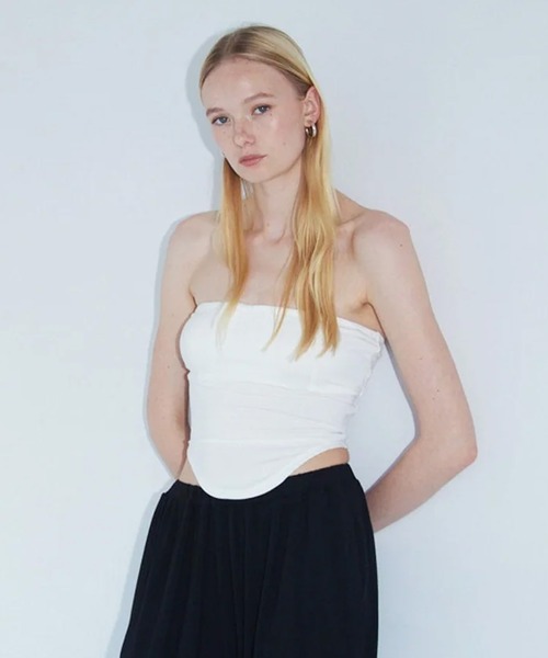 ROYAL FLASH(ロイヤルフラッシュ)の「determ/デターム/Collagen Curverd Line Tube Top(タンクトップ・レディース・ホワイト・S/XS)」の3枚目の写真