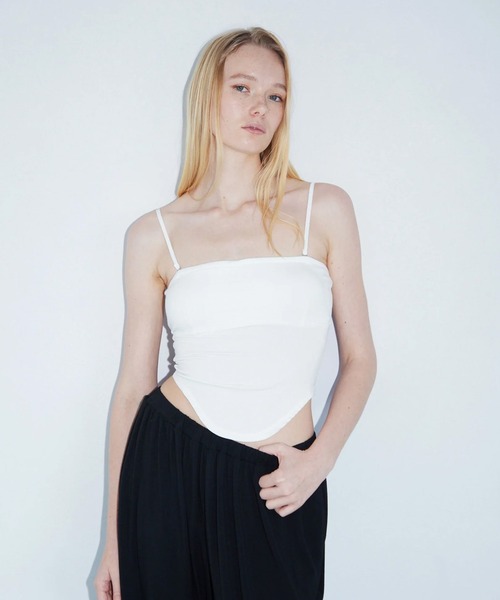 ROYAL FLASH(ロイヤルフラッシュ)の「determ/デターム/Collagen Curverd Line Tube Top(タンクトップ・レディース・ホワイト・S/XS)」の4枚目の写真