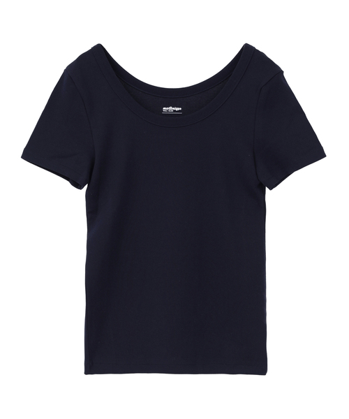 martinique（マルティニーク）の「《定番》フライス半袖Tシャツ（Tシャツ/カットソー・レディース・ネイビー/ホワイト/ピンク/ブラウン/ブラック・FREE）」の4枚目の写真