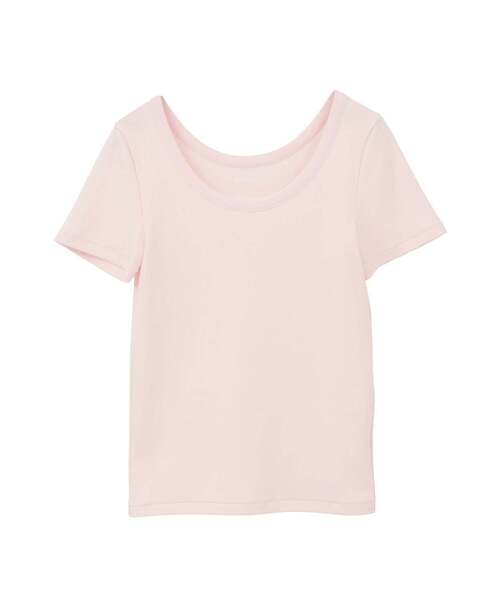 martinique（マルティニーク）の「《定番》フライス半袖Tシャツ（Tシャツ/カットソー・レディース・ネイビー/ホワイト/ピンク/ブラウン/ブラック・FREE）」の5枚目の写真