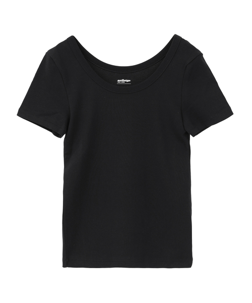 martinique（マルティニーク）の「《定番》フライス半袖Tシャツ（Tシャツ/カットソー・レディース・ネイビー/ホワイト/ピンク/ブラウン/ブラック・FREE）」の2枚目の写真