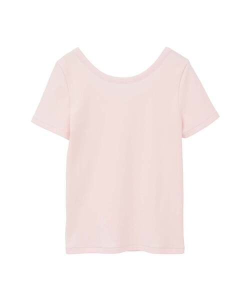 martinique（マルティニーク）の「《定番》フライス半袖Tシャツ（Tシャツ/カットソー・レディース・ネイビー/ホワイト/ピンク/ブラウン/ブラック・FREE）」の6枚目の写真
