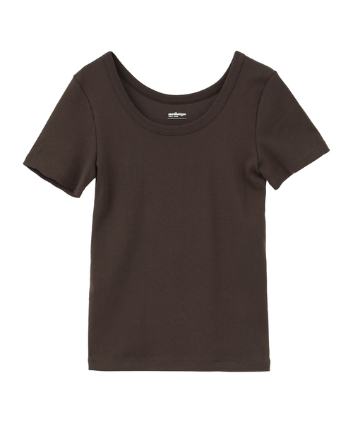 martinique（マルティニーク）の「《定番》フライス半袖Tシャツ（Tシャツ/カットソー・レディース・ネイビー/ホワイト/ピンク/ブラウン/ブラック・FREE）」の12枚目の写真