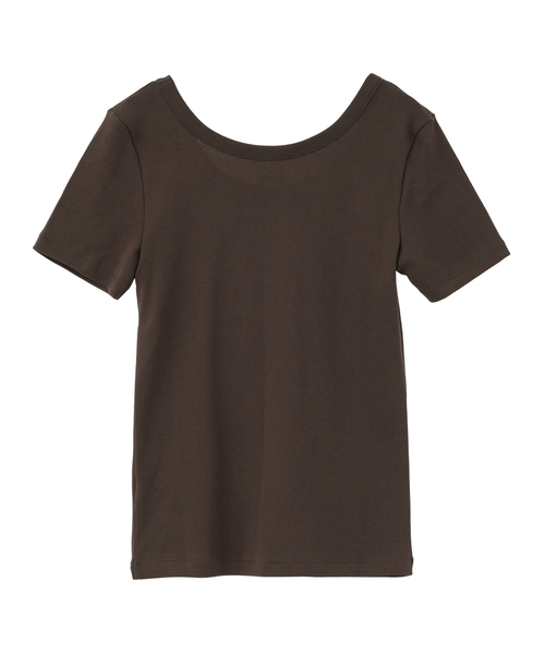 martinique（マルティニーク）の「《定番》フライス半袖Tシャツ（Tシャツ/カットソー・レディース・ネイビー/ホワイト/ピンク/ブラウン/ブラック・FREE）」の13枚目の写真