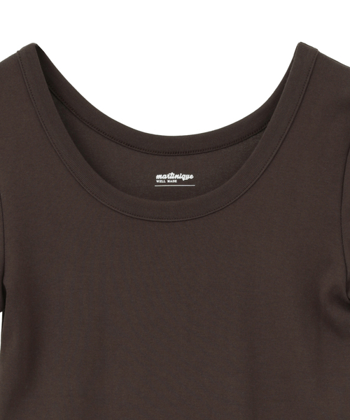 martinique（マルティニーク）の「《定番》フライス半袖Tシャツ（Tシャツ/カットソー・レディース・ネイビー/ホワイト/ピンク/ブラウン/ブラック・FREE）」の14枚目の写真