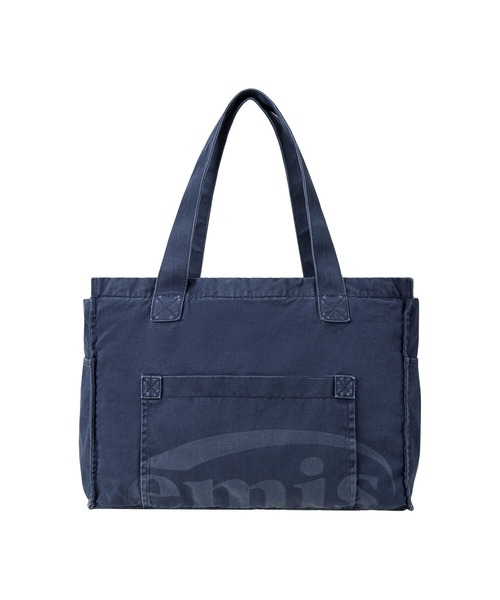 EMIS（イミス）の「WASHED COTTON SHOULDER BAG（ショルダーバッグ・レディース・ベージュ/ネイビー・FREE）」の2枚目の写真
