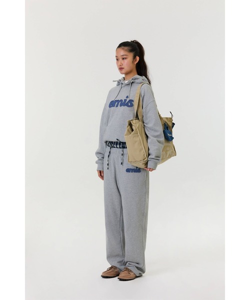 EMIS（イミス）の「WASHED COTTON SHOULDER BAG（ショルダーバッグ・レディース・ベージュ/ネイビー・FREE）」の18枚目の写真