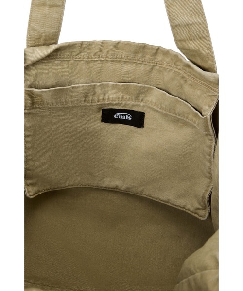 EMIS（イミス）の「WASHED COTTON SHOULDER BAG（ショルダーバッグ・レディース・ベージュ/ネイビー・FREE）」の12枚目の写真