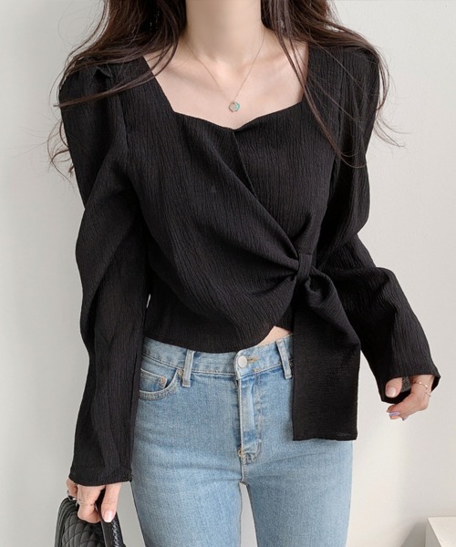 Flugge(フラッジー)の「ウエストリボンカシュクールトップス(その他トップス・レディース・ブラック・MEDIUM/LARGE)」の9枚目の写真