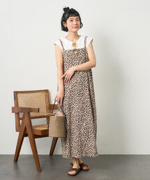 【セットアイテム】リネンレーヨン インナーセット キャミワンピース