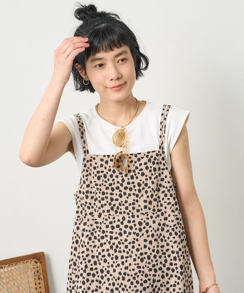 FREAK'S STORE(フリークスストア)の「【セットアイテム】リネンレーヨン インナーセット キャミワンピース(ワンピース・レディース・ブルー/ブラック/その他15・フリ-)」の18枚目の写真