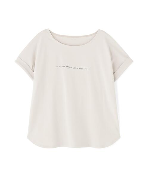 NATURAL BEAUTY BASIC(ナチュラルビューティーベーシック)の「ロゴフレンチTシャツ(Tシャツ/カットソー・レディース・オフホワイト/ネイビー/ベージュ・FREE)」の22枚目の写真