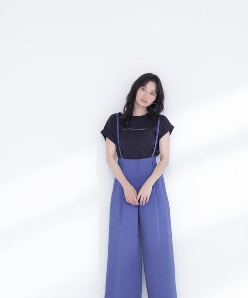 NATURAL BEAUTY BASIC(ナチュラルビューティーベーシック)の「ロゴフレンチTシャツ(Tシャツ/カットソー・レディース・オフホワイト/ネイビー/ベージュ・FREE)」の11枚目の写真