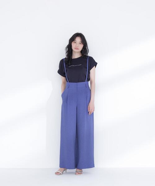 NATURAL BEAUTY BASIC(ナチュラルビューティーベーシック)の「ロゴフレンチTシャツ(Tシャツ/カットソー・レディース・オフホワイト/ネイビー/ベージュ・FREE)」の9枚目の写真