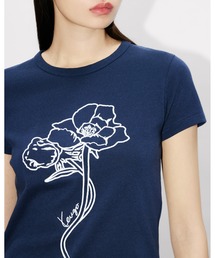 'KENZO Archive Rose' アウトライン Tシャツ イン コットン