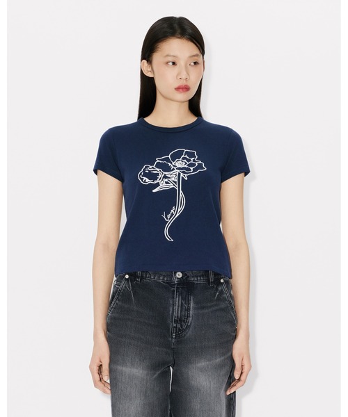 KENZO（ケンゾー）の「'KENZO Archive Rose' アウトライン Tシャツ イン コットン（Tシャツ/カットソー・レディース・ブルー系その他4・X-SMALL/SMALL/MEDIUM）」の2枚目の写真