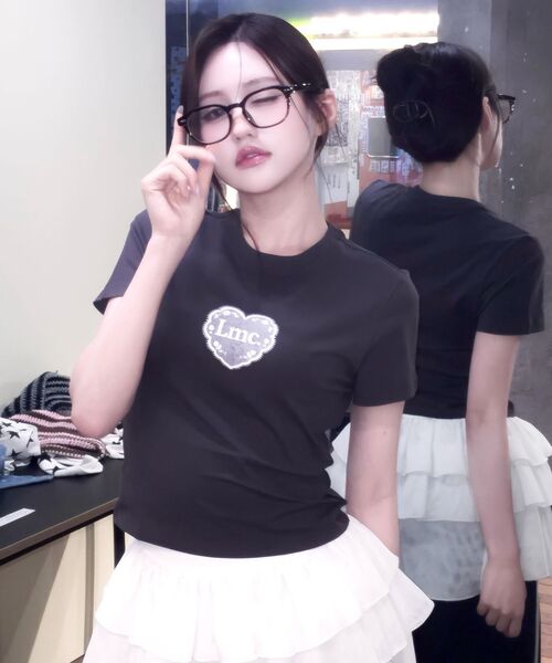 LMCの「WM LACE HEART CROPPED TEE white(Tシャツ/カットソー・レディース・その他・MEDIUM/SMALL)」の5枚目の写真