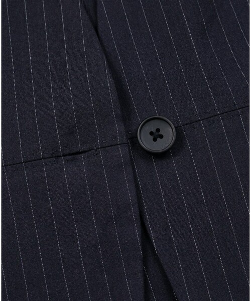 BROOKS BROTHERS(ブルックスブラザーズ)の「リネンブレンド ピンストライプ ノーカラージャケット(ノーカラージャケット・レディース・ネイビー・0/2/4/6)」の4枚目の写真