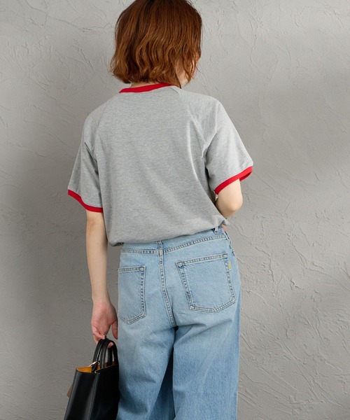 THE SHINZONE（ザ　シンゾーン）の「[THE SHINZONE/ザ シンゾーン] FRESH MARKET ロゴプリント リンガーＴシャツ（Tシャツ/カットソー・レディース・グレー/ホワイト/ネイビー・0）」の17枚目の写真